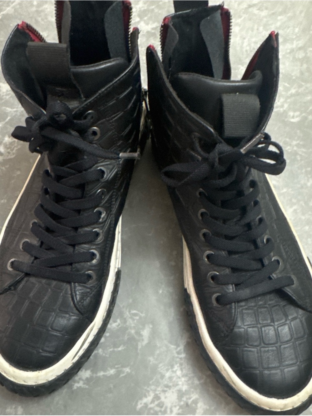Marl Lagerfeld Men's Black High-Top Sneakers - Casual Street Style